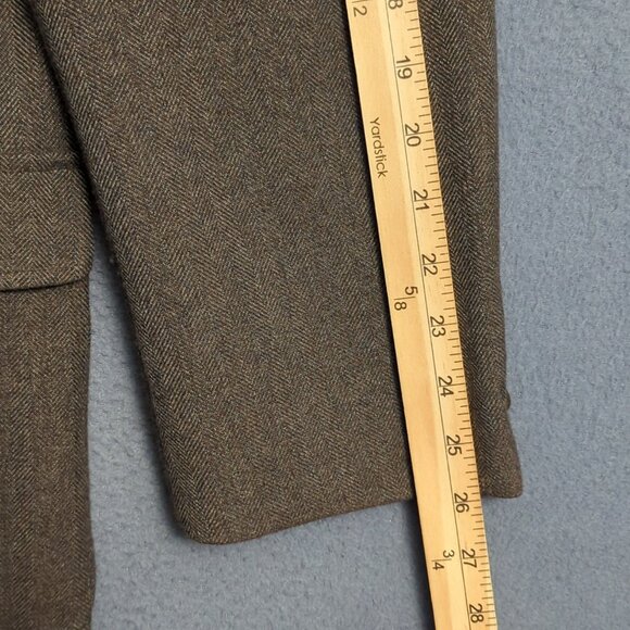 Patagonia VTG Sports Coat Men's 44R Brown Half Lined Herringbone Tweed Stretch - Picture 12 of 16